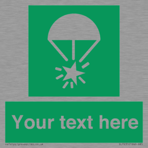 Custom sign safe condition Rocket parachute flare